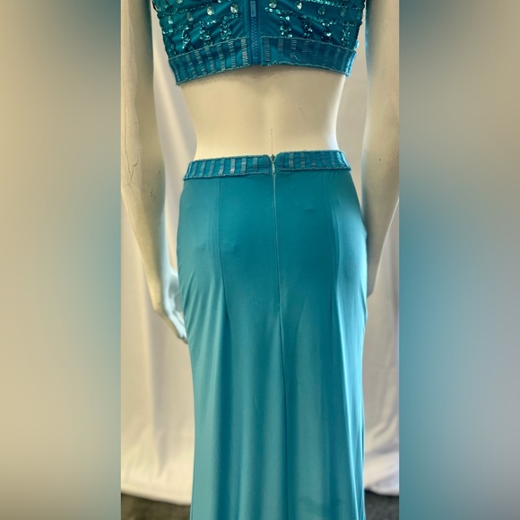 Beaded size small two-piece dress by Ed Young - Picture 3 of 5